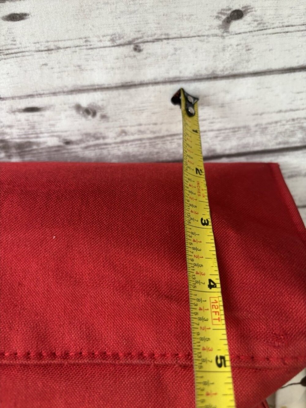 Vintage Red Needlecraft Knitting Needlework Crafts Project Tote Bag MCM - Picture 11 of 13